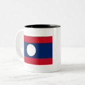 Laos Flag Zweifarbige Tasse (Vorderseite Links)