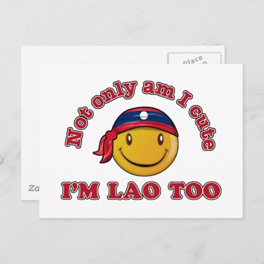 Laos Flagentwürfe Postkarte (Vorne/Hinten)