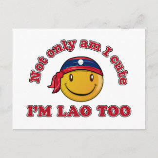 Laos Flagentwürfe Postkarte