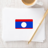 Laos-Flagge Adressaufkleber (Insitu)