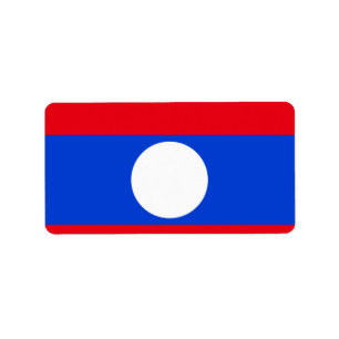 Laos-Flagge Adressaufkleber