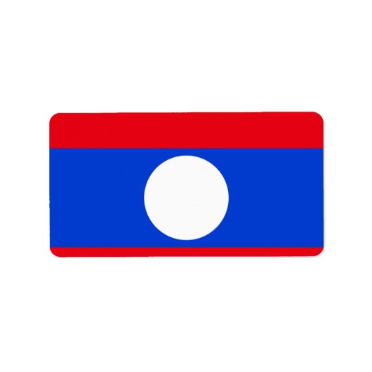 Laos-Flagge Adressaufkleber (Vorne)