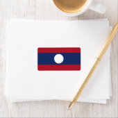 Laos-Flagge Adressaufkleber (Insitu)