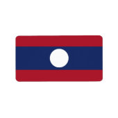 Laos-Flagge Adressaufkleber (Vorne)