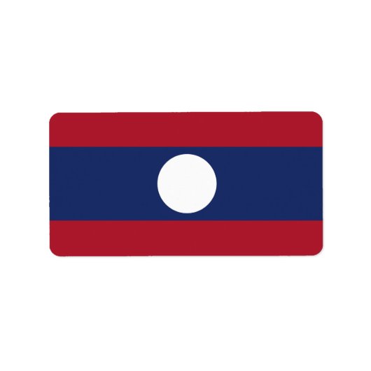 Laos-Flagge Adressaufkleber (Vorne)
