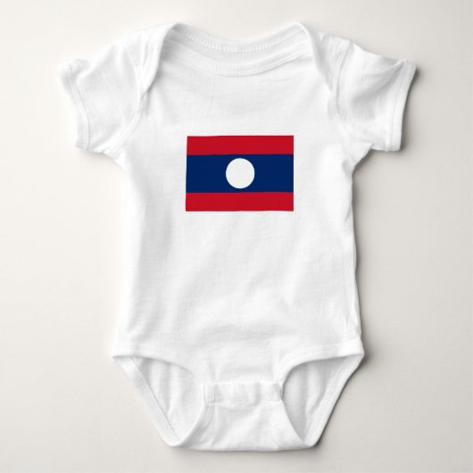 Laos-Flagge Baby Strampler (Vorderseite)