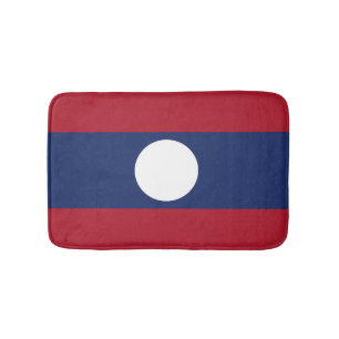 Laos-Flagge Badematte