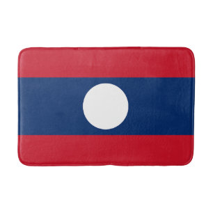 Laos-Flagge Badematte