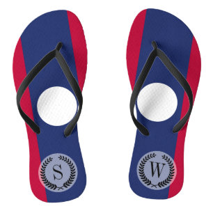 Laos-Flagge Badesandalen