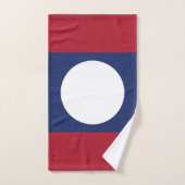 Laos-Flagge Badhandtuch Set (Handtuch)