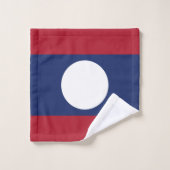 Laos-Flagge Badhandtuch Set (Waschlappen)