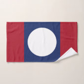 Laos-Flagge Badhandtuch Set (Handtuch)
