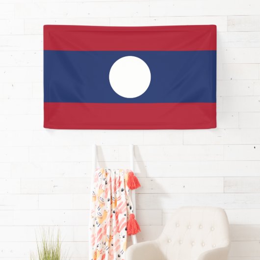Laos-Flagge Banner (Insitu)