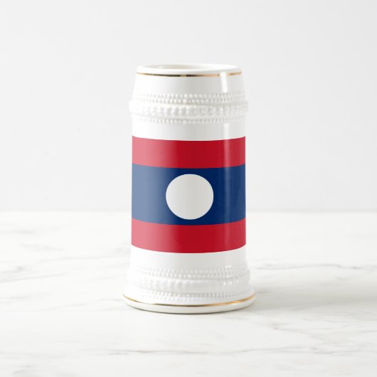 Laos-Flagge Bierglas (Mittel)