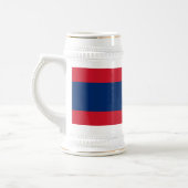 Laos-Flagge Bierglas (Links)