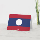 Laos-Flagge Dankeskarte (Rückseite)