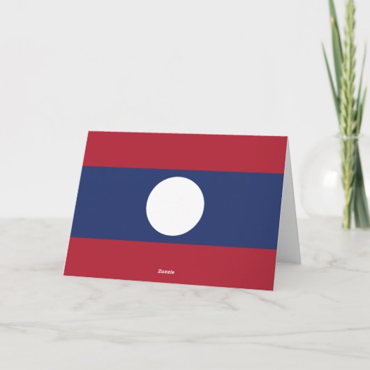 Laos-Flagge Dankeskarte (Rückseite)