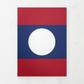 Laos-Flagge Dreifach Gefaltete Karte (Cover)