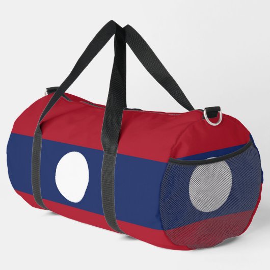 Laos-Flagge Duffle Bag (Rechte Ecke)