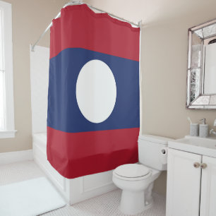 Laos-Flagge Duschvorhang