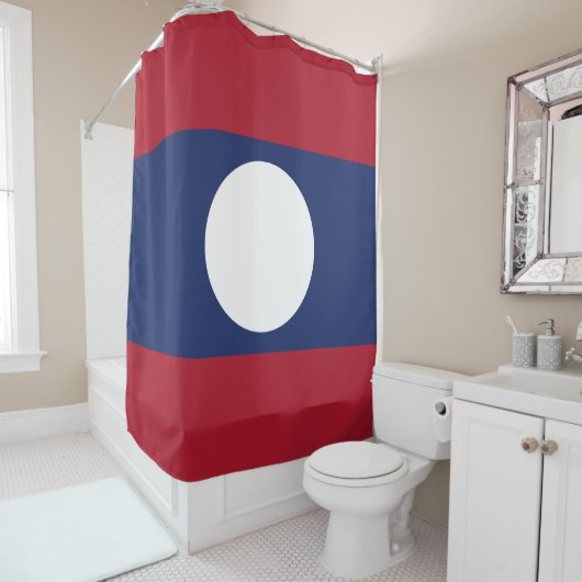 Laos-Flagge Duschvorhang (Beispiel)