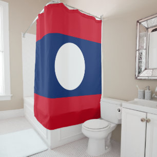 Laos-Flagge Duschvorhang