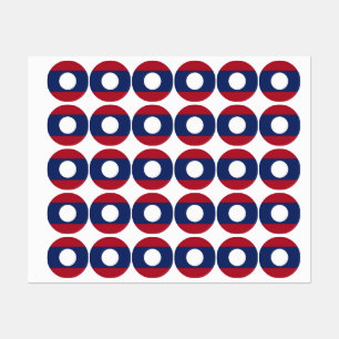 Laos-Flagge Etiketten