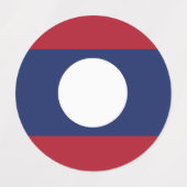 Laos-Flagge Etiketten (Design 2)