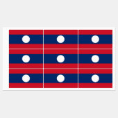 Laos-Flagge Etiketten (Blatt)