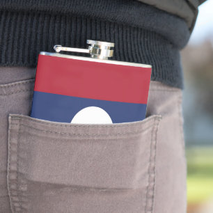 Laos-Flagge Flachmann