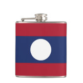 Laos-Flagge Flachmann (Vorderseite)