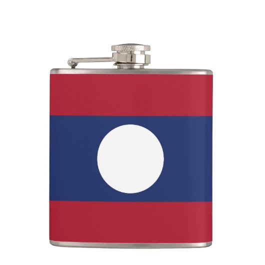 Laos-Flagge Flachmann (Vorderseite)