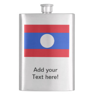 Laos-Flagge Flachmann