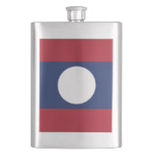 Laos-Flagge Flachmann (Vorderseite)