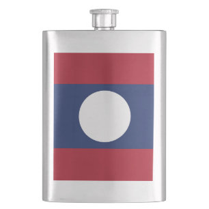 Laos-Flagge Flachmann