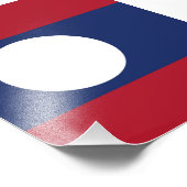Laos-Flagge Fotodruck (Ecke)