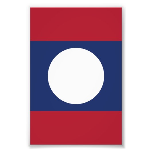 Laos-Flagge Fotodruck (Vorne)