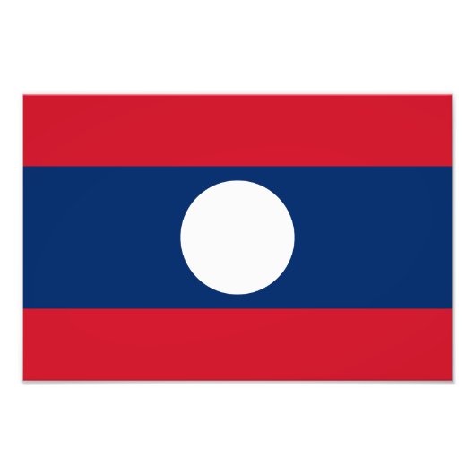 Laos-Flagge Fotodruck (Vorne)