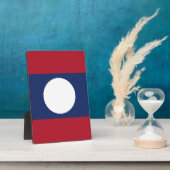 Laos-Flagge Fotoplatte (Seite)