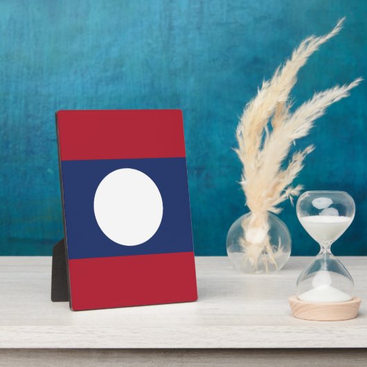 Laos-Flagge Fotoplatte (Seite)