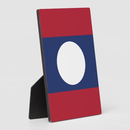 Laos-Flagge Fotoplatte (Seite)