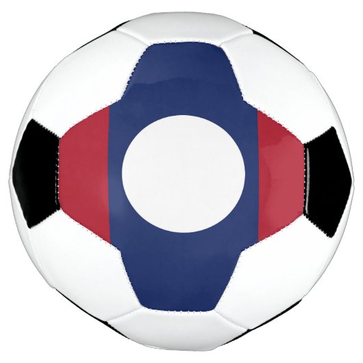 Laos-Flagge Fußball (Gedreht)
