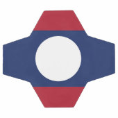 Laos-Flagge Fußball (Flach)