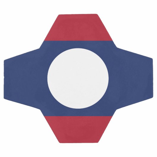 Laos-Flagge Fußball (Flach)