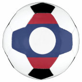 Laos-Flagge Fußball (Vorderseite)