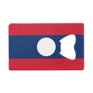 Laos-Flagge Geldbeutel Flaschenöffner