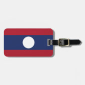 Laos-Flagge Gepäckanhänger (Vorderseite horizontal)