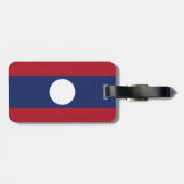 Laos-Flagge Gepäckanhänger (Rückseite horizontal)