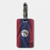 Laos-Flagge Gepäckanhänger (Rückseite vertikal)
