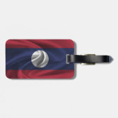 Laos-Flagge Gepäckanhänger (Rückseite horizontal)